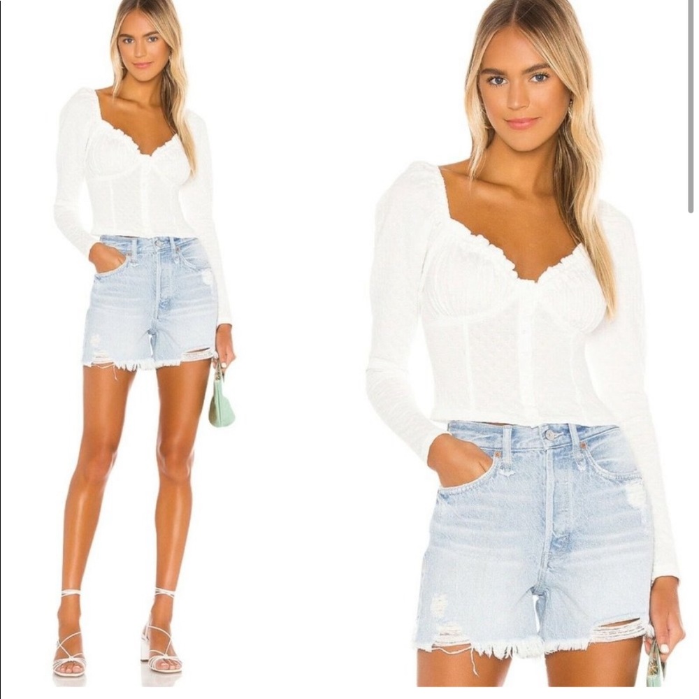 FREE PEOPLE WHITE Crop Top